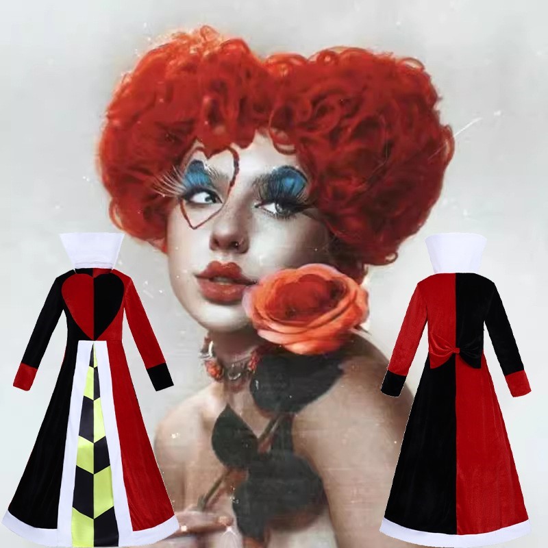 Anime Cosplay Red Hair - Koningin Anime Rood Hart Film Cosplay