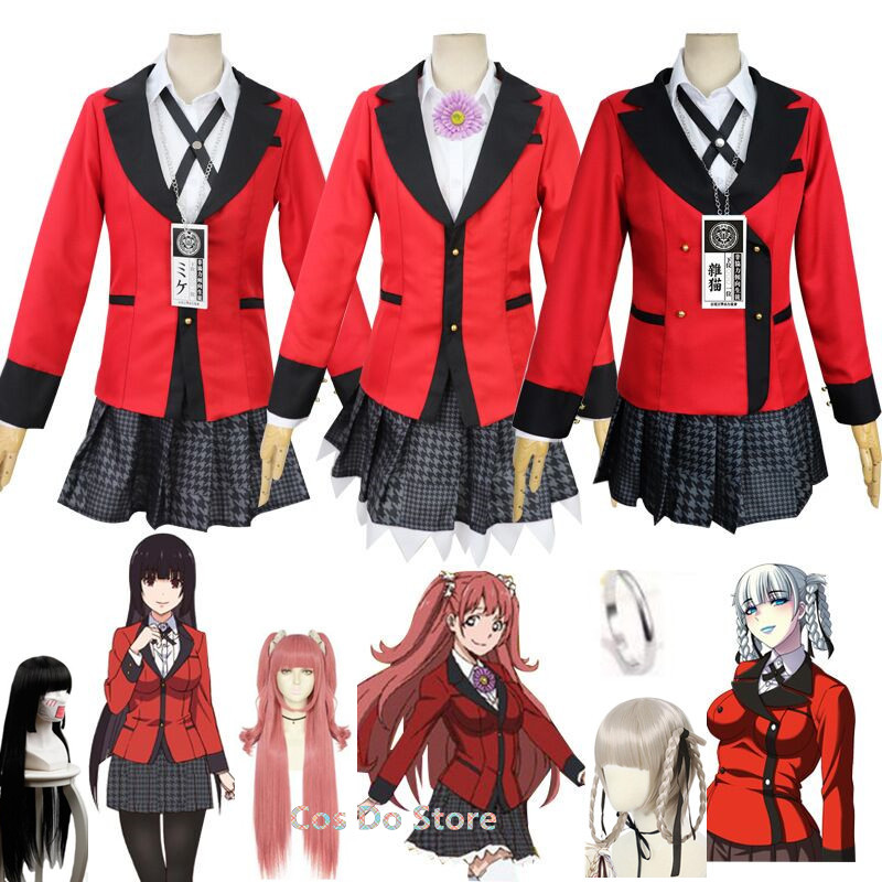 Anime Cosplay Kakegurui - Anime Kakegurui Yumeko Kostuums Kirari Momobami