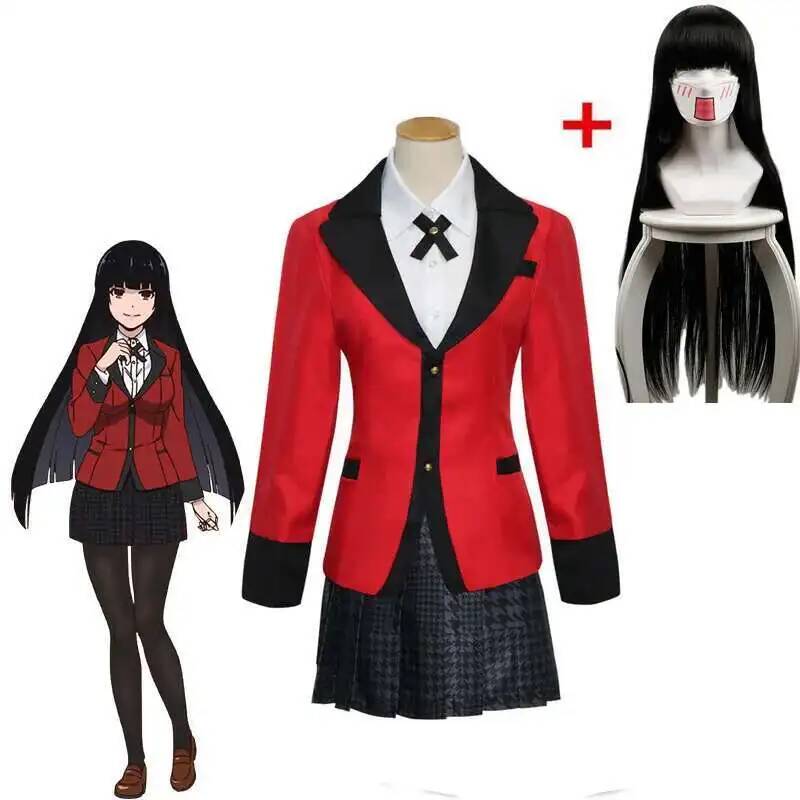 Anime Cosplay Kakegurui - Anime Kakegurui Yumeko Jabami Cosplay Kostuum