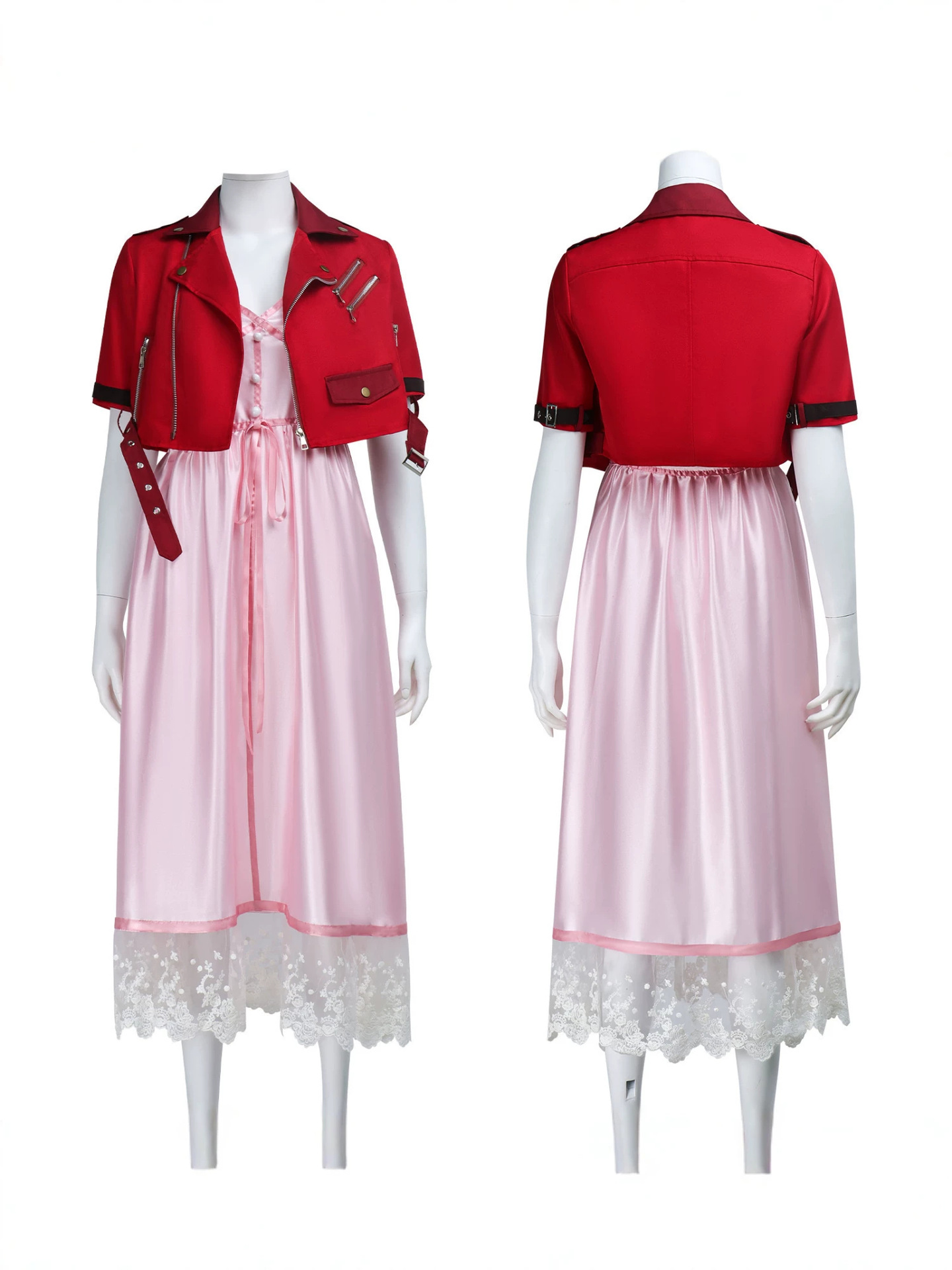 Live Action Anime Cosplay - Final Fantasy cosplay kostuum Aerith cosplay