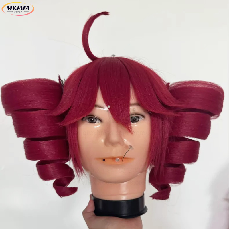 Anime Cosplay Red Hair - Anime Kasane Teto Cosplaypruik Schattige Rode
