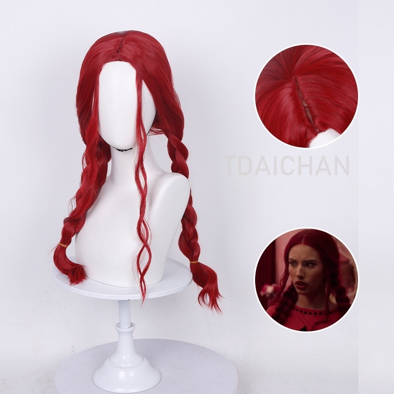 Krullende cosplaypruik Rode pr - Anime Cosplay Red Hair recensie en prijs