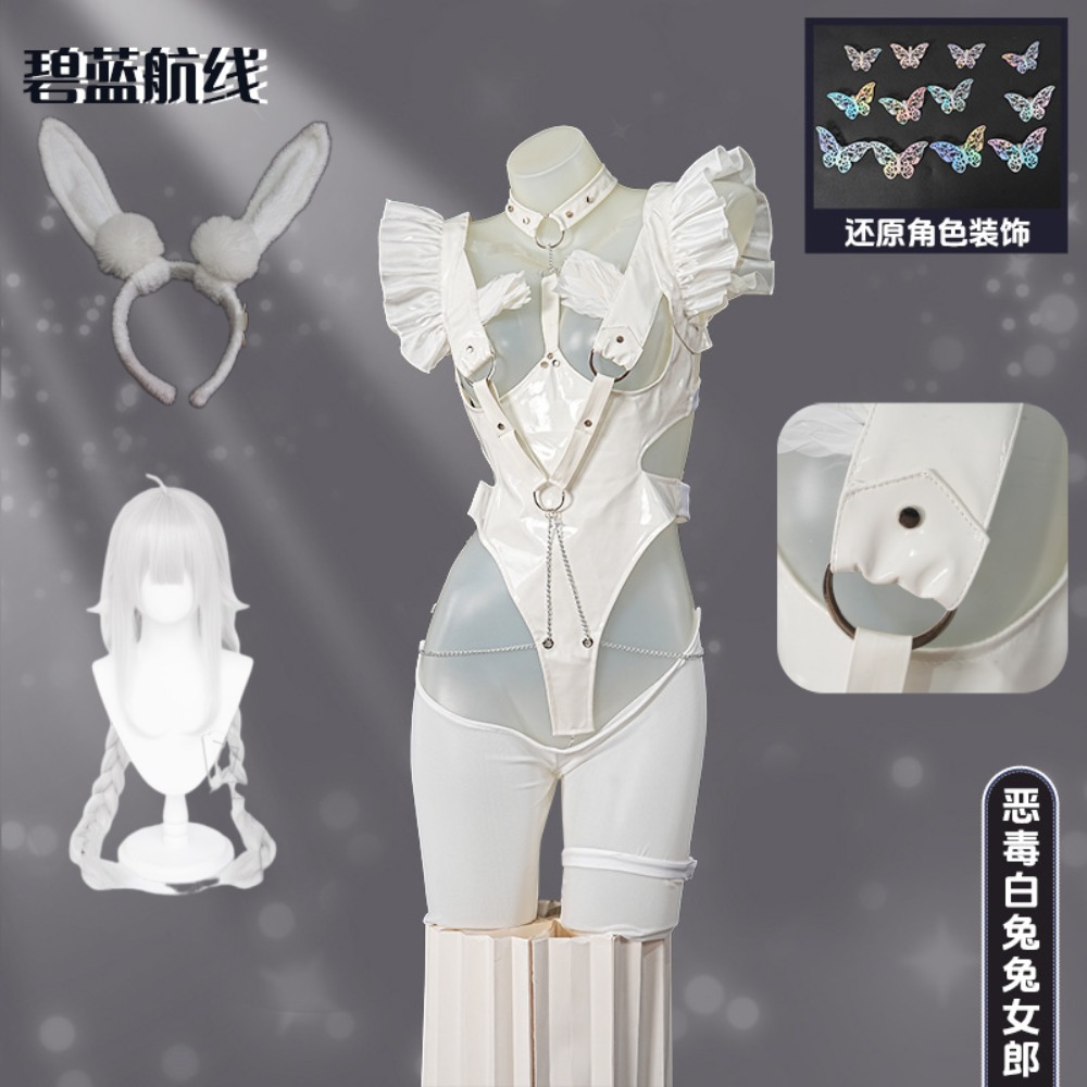 Azur Lane Le Malin Lazy White  - Cosplay Anime Bunny Girl recensie en prijs