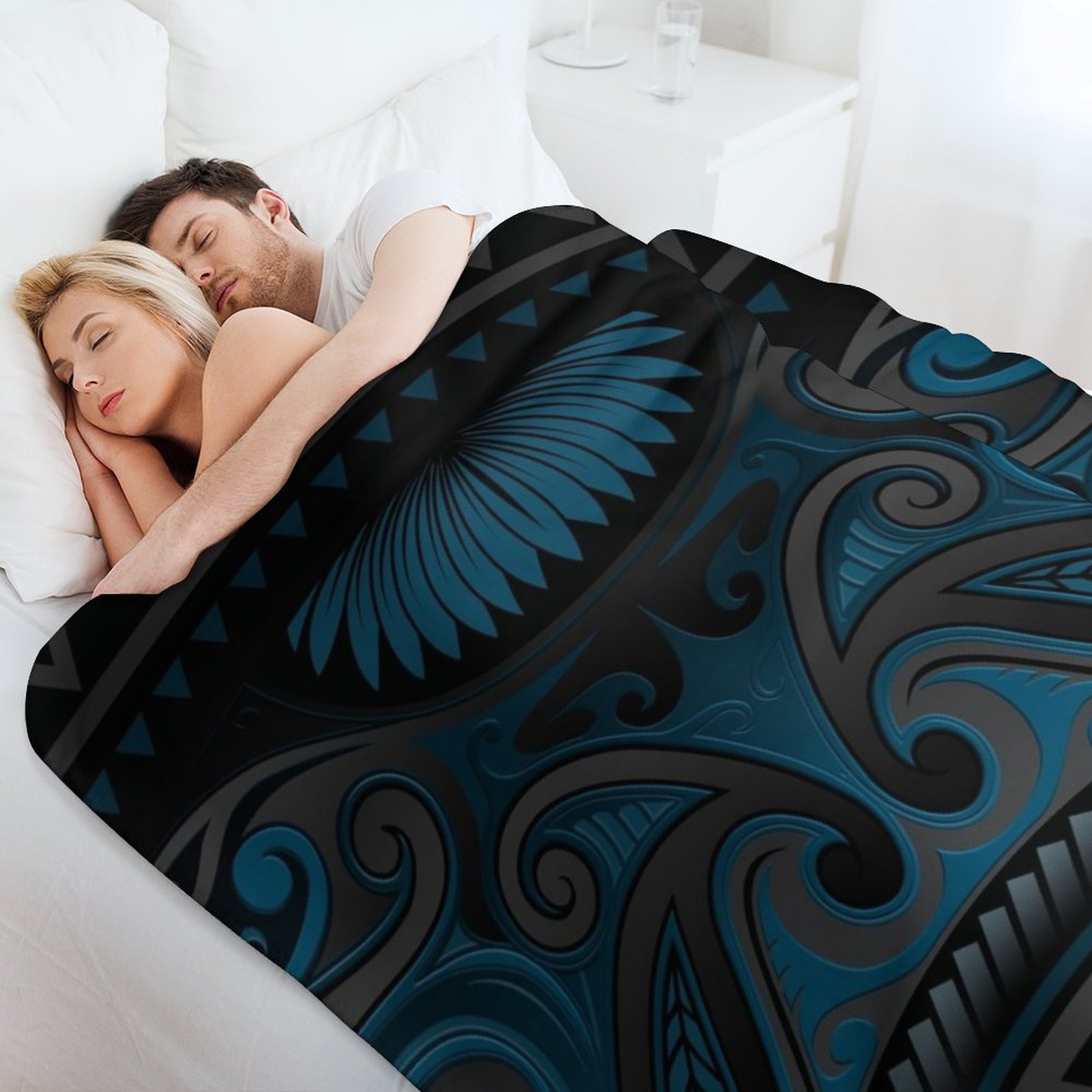 Blauwgrijs sierlijk Maori-ontw - Anime Cosplay New Zealand recensie en prijs